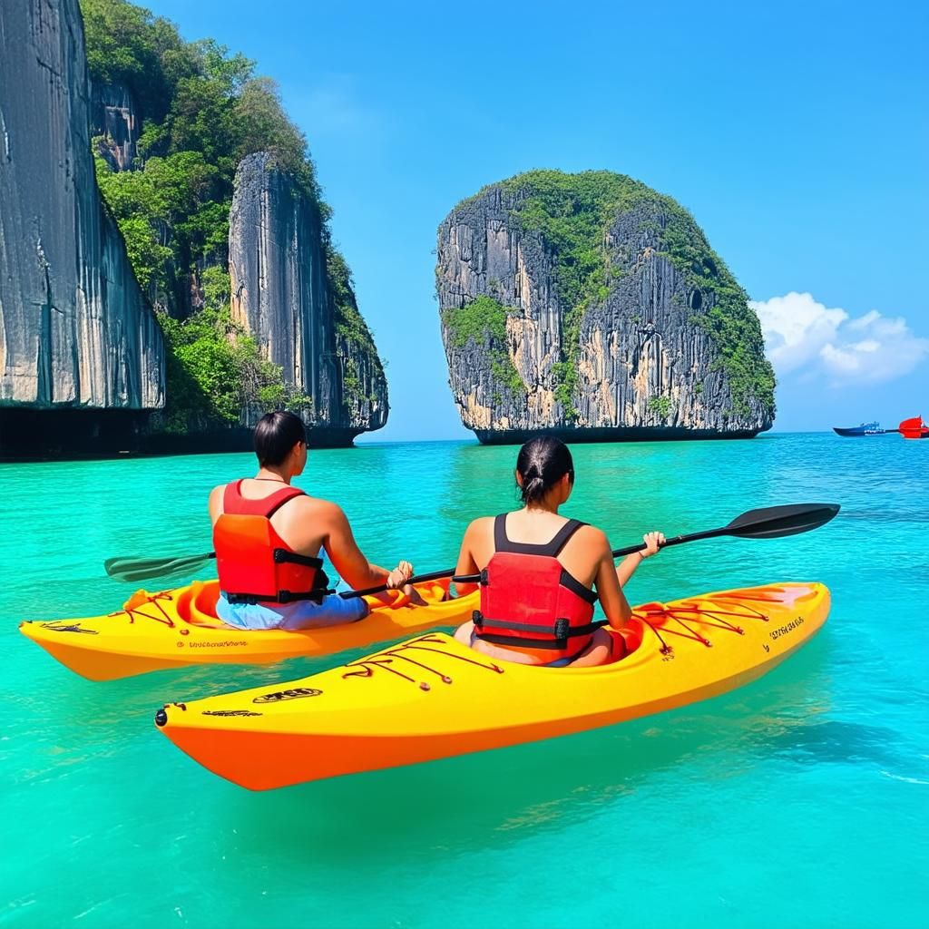 Trải nghiệm chèo thuyền kayak ở đảo Palawan, Philippines