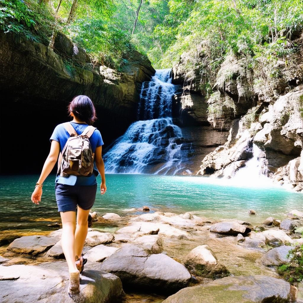 Trải nghiệm đi bộ trên những tầng đá thác Badian, Philippines